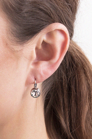 LOUISE SILVER CRYSTAL EARRINGS