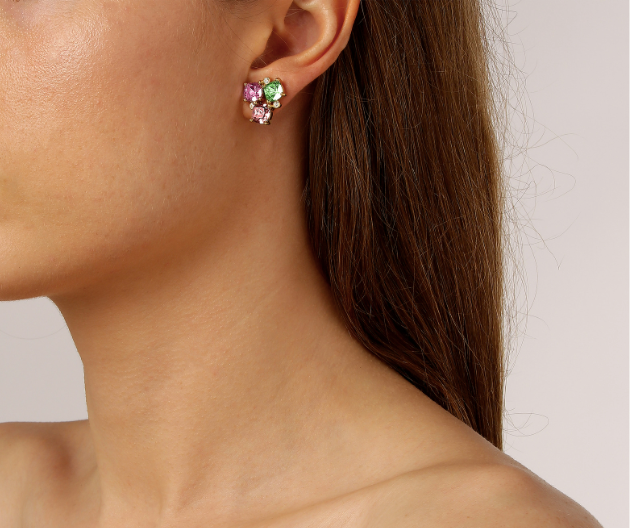 Viena SG Rose/Green Earrings