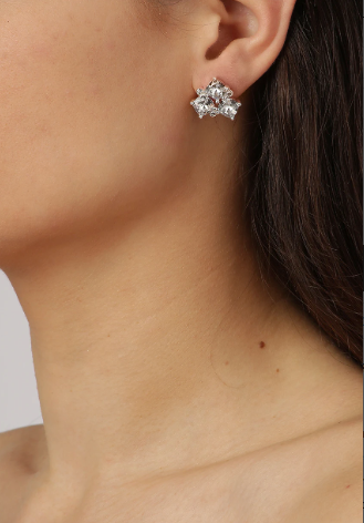 Viena SS White Crystal Earrings