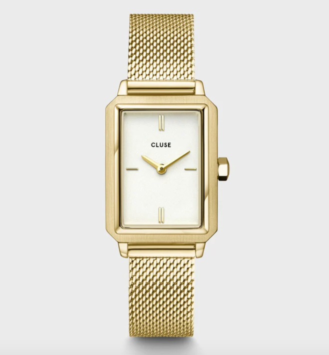 Fluette Watch Mesh White, Gold Colour CW11508