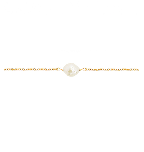 fresh water pearl delicate bracelet 24k gold plated