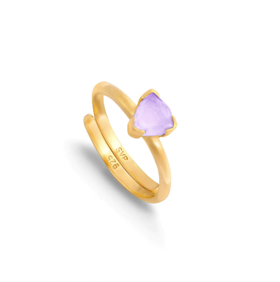 Audie Violet Quartz Gold Ring
