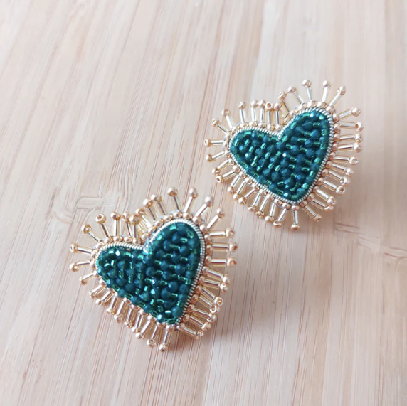 Sacred Heart Stud Earrings