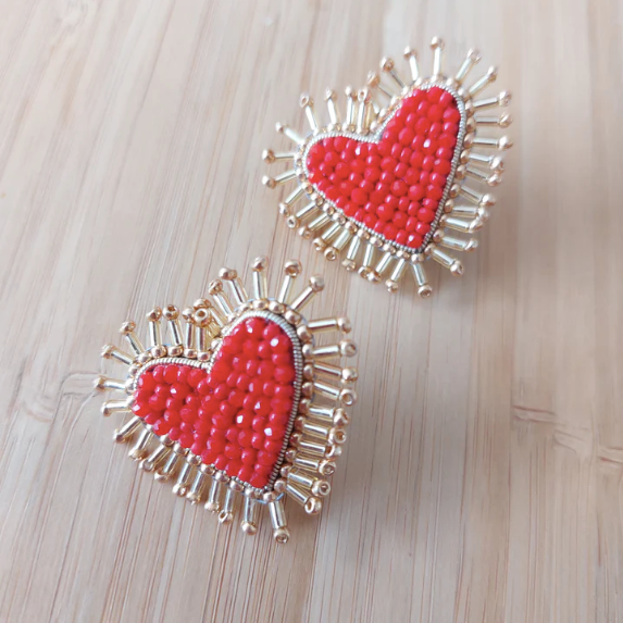 Sacred Heart Stud Earrings