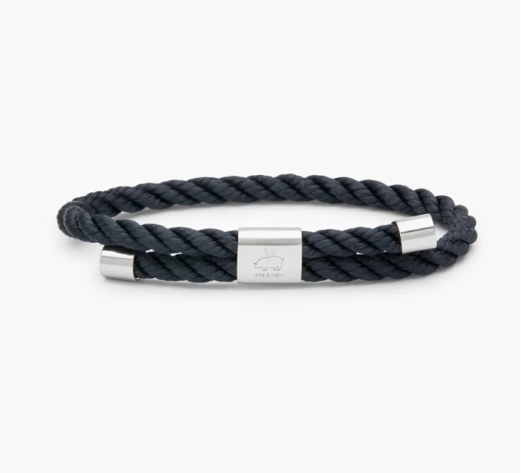 Little Lewis Twist - Navy/Silver