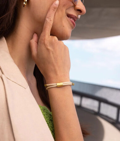 Little Lewis Ivory - Gold Bracelet