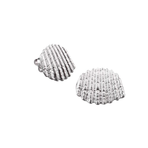 shell stud earrings; sterling silver earrings 