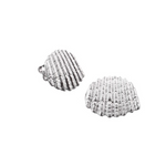 shell stud earrings; sterling silver earrings 