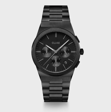 Vigoureux Chrono Steel, Full Black Watch CW20802