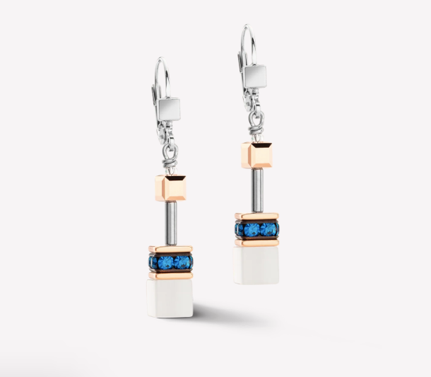 GeoCUBE® Iconic earrings Capri Blue 4013200756