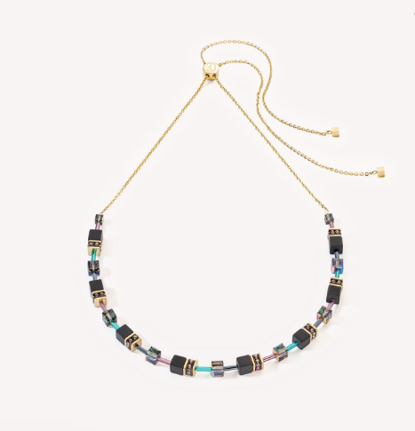 GeoCUBE® Iconic Nature Chain necklace black multicolour 3035101315