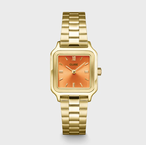 Gracieuse Petite Watch Steel, Apricot, Gold Colour CW11807