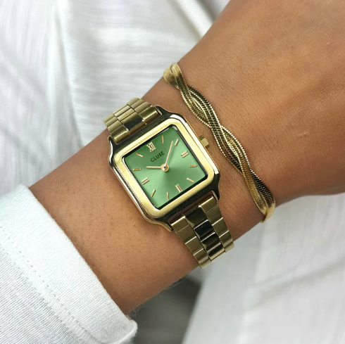 Gracieuse Petite Watch Steel, Light Green, Gold Colour CW11809