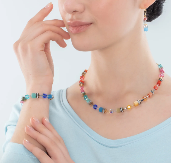 GeoCUBE® Iconic Classic Multicolour Gold necklace 2838101521