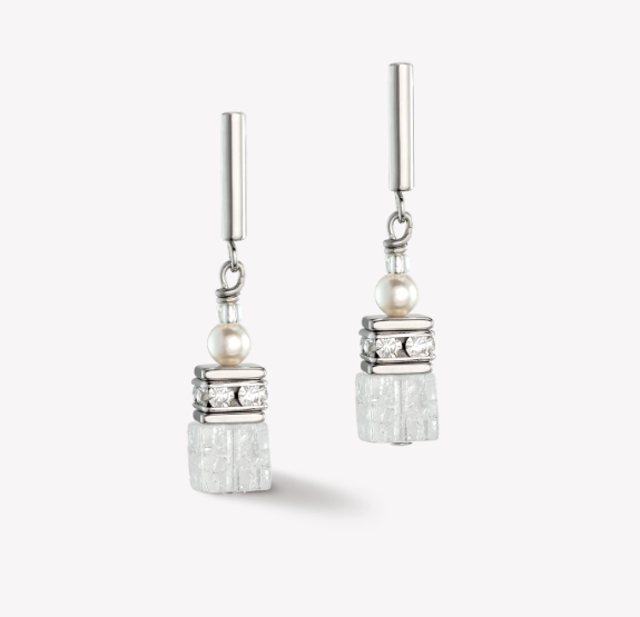 GeoCUBE® Precious Fusion Pearls earrings white 5086211400