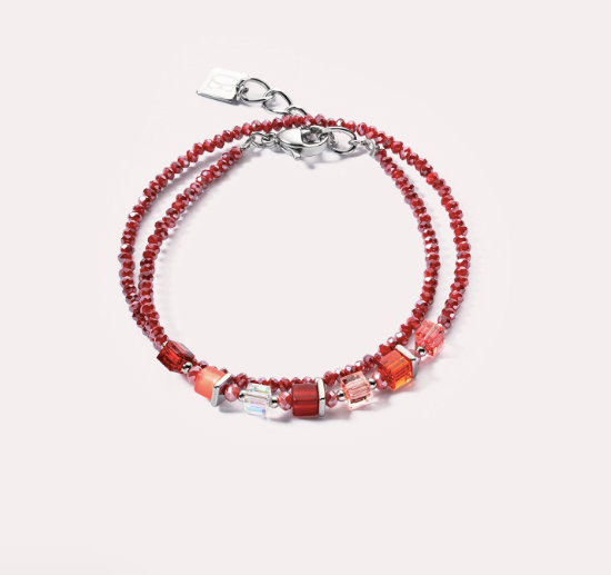 Joyful Colours Wrap Bracelet Silver Red 4564300300