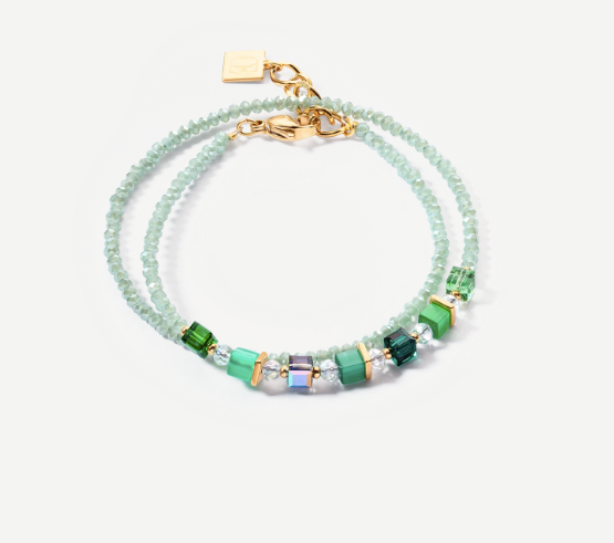 Joyful Colours Wrap Bracelet Gold Green 4564300500