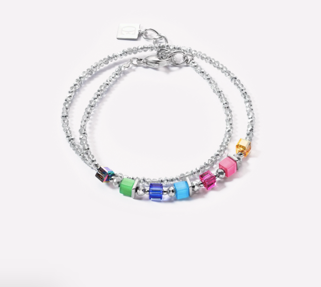 Joyful Colours Wrap Bracelet Silver Rainbow 4564301500