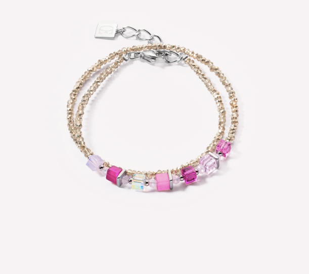 Joyful Colours Wrap bracelet Silver Pink 4564301900