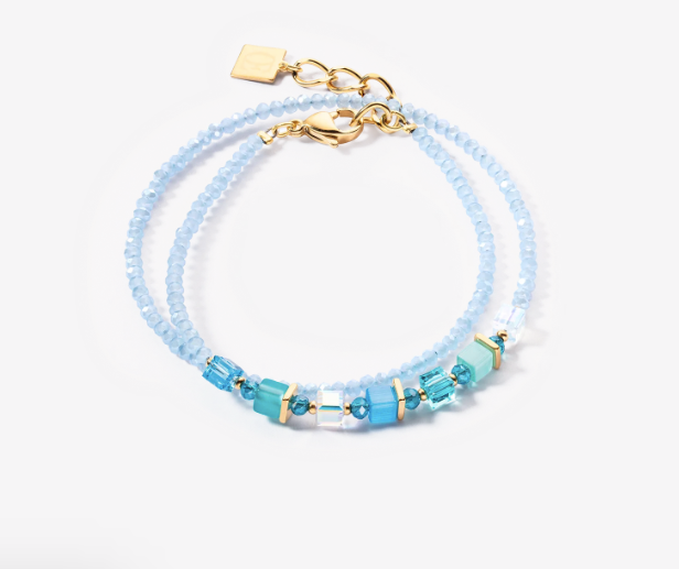 Joyful Colours Wrap Bracelet Gold Turquoise 4564300600