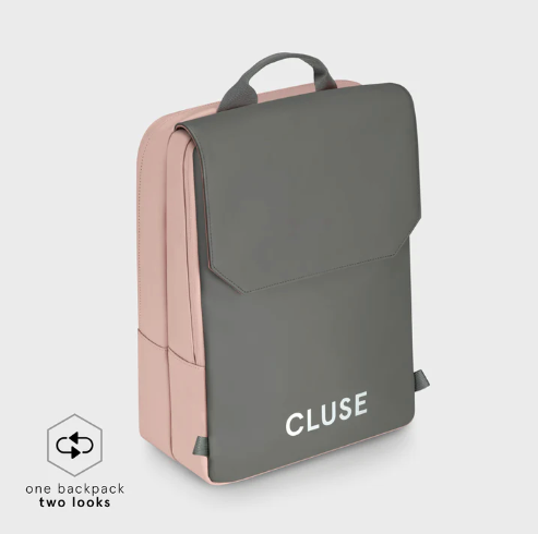 Le Réversible Backpack, Rose Dark Grey, Silver Colour CX03513