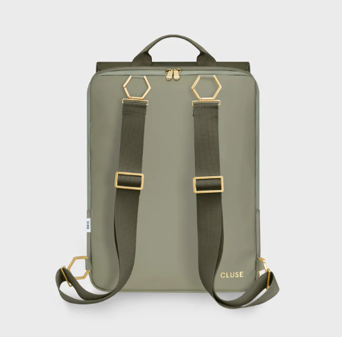 Le Réversible Backpack, Light Green Olive, Gold Colour CX03511