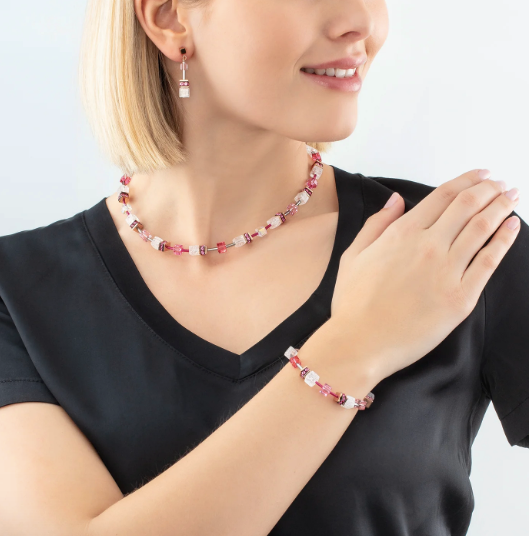 GeoCUBE® Iconic Nature bracelet pink white 3018300400