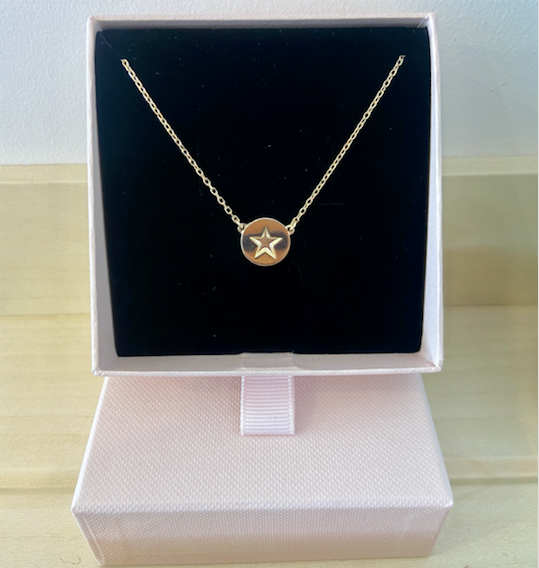 Star Disc 9ct Gold Necklace