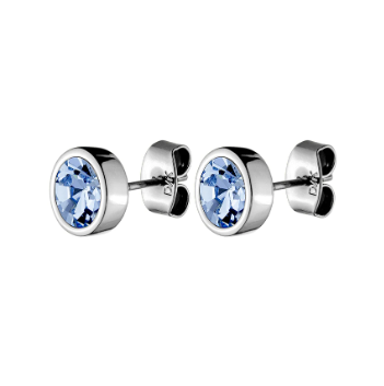 Nobles SS Light Sapphire Earrings