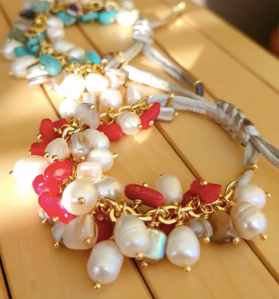 Vine Bracelet - Red Coral