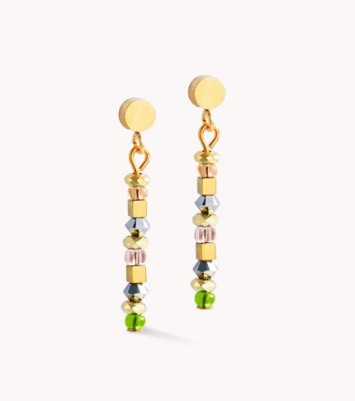 Earrings golden Whisper brown-olive