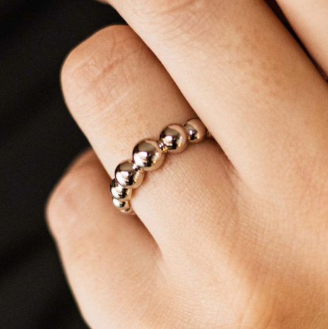 Big Bead Ring Sterling Silver