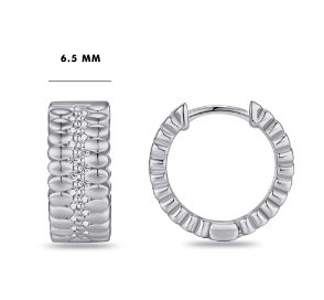 Elena Silver Textured Earrings