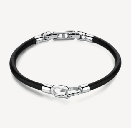 Nemesi Black Leather Bracelet