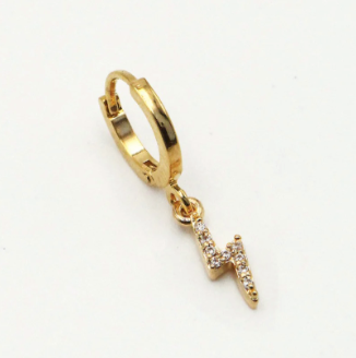 Lily Lightning Bolt Mini Hoop Earrings