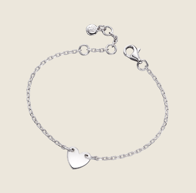 Anna Silver Heart Bracelet