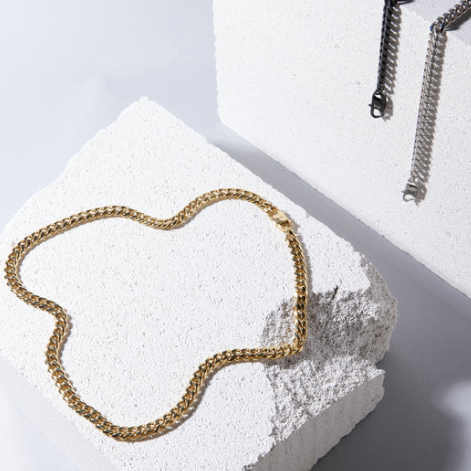 Necklace Gourmette Eight Oro