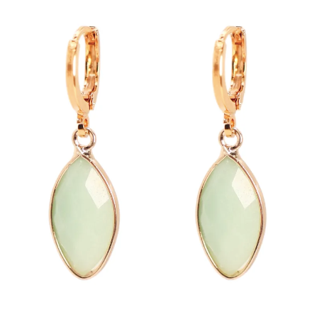 Aqua Marquise Earrings - Short