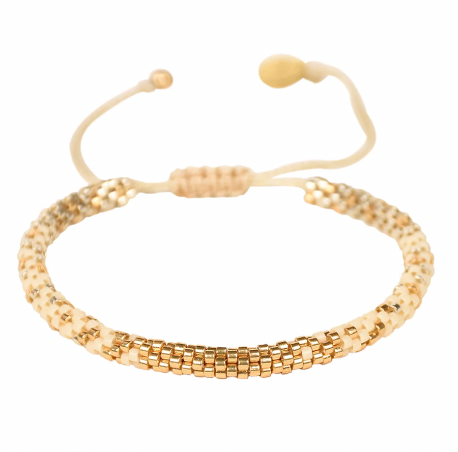 Hoopsy Bracelet Gold Beige Colour