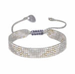 handmade grey beaded bracelet; handmade bracelet in colombia 