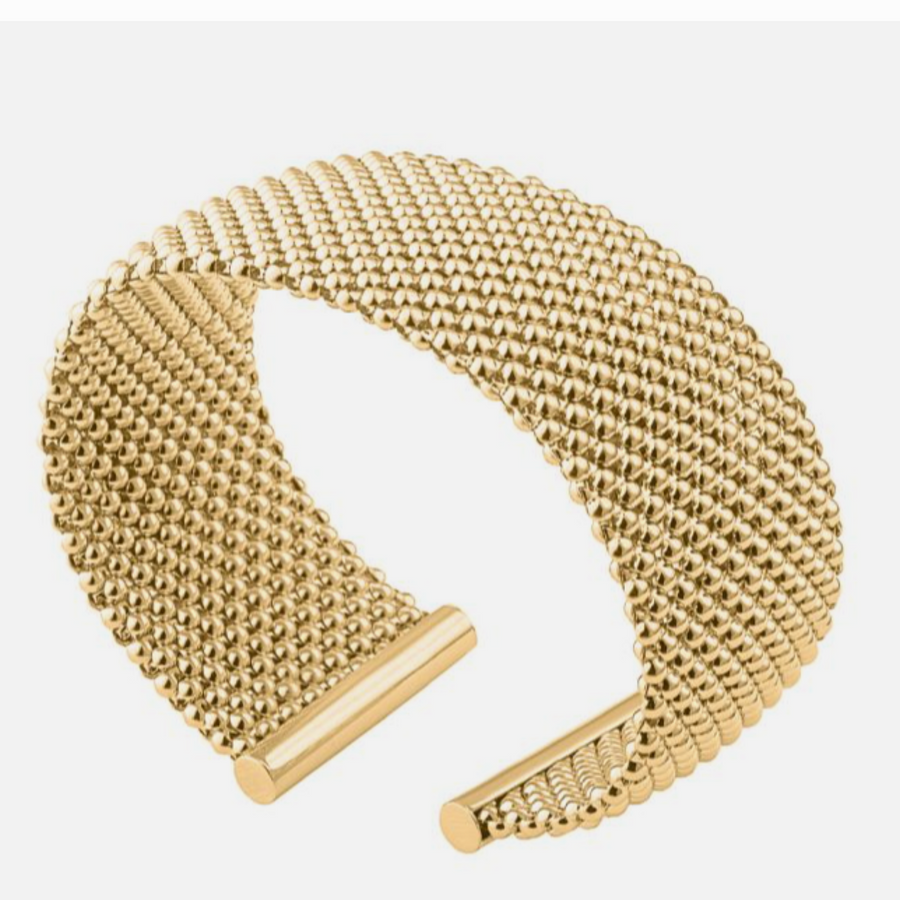 Athena Gold Plated Bronze Ball Cuff Bracelet