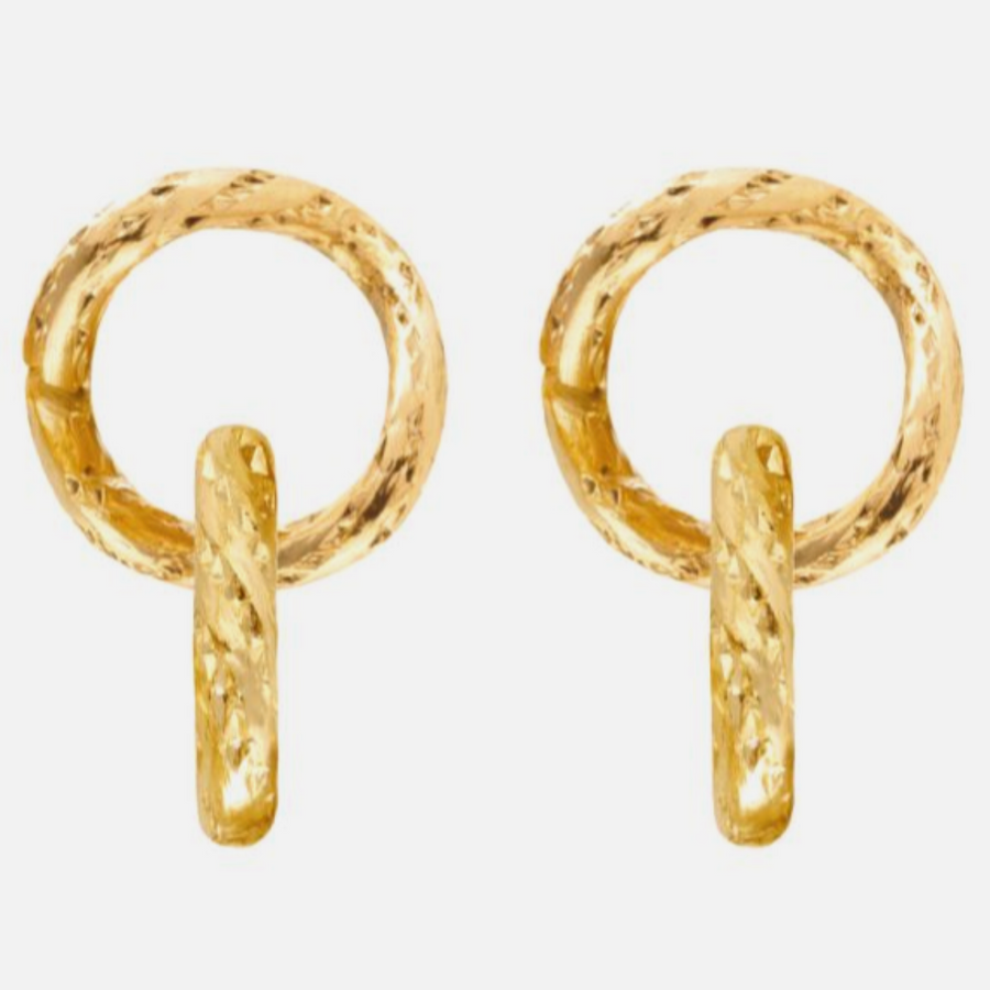 Diva Round Link Earrings