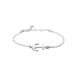sterling silver anchor bracelet. adjustable sterling silver bracelet. anchor yourself 