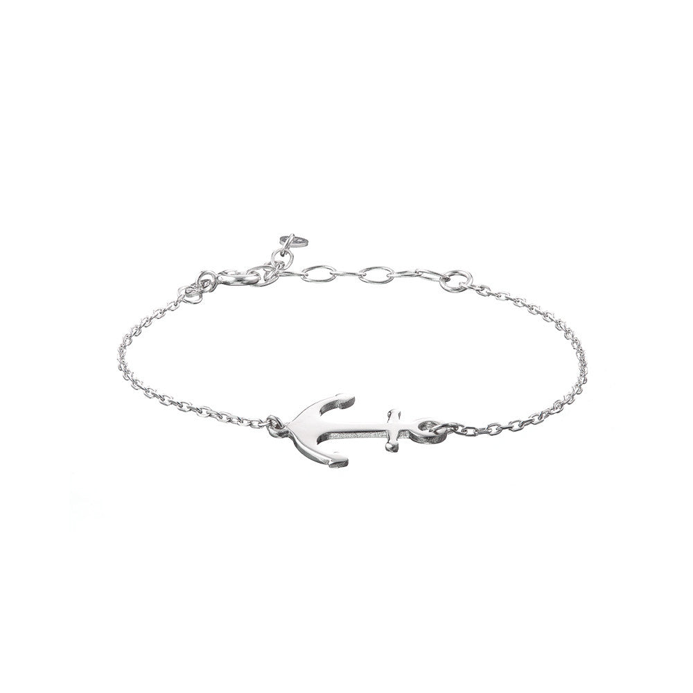 sterling silver anchor bracelet. adjustable sterling silver bracelet. anchor yourself 