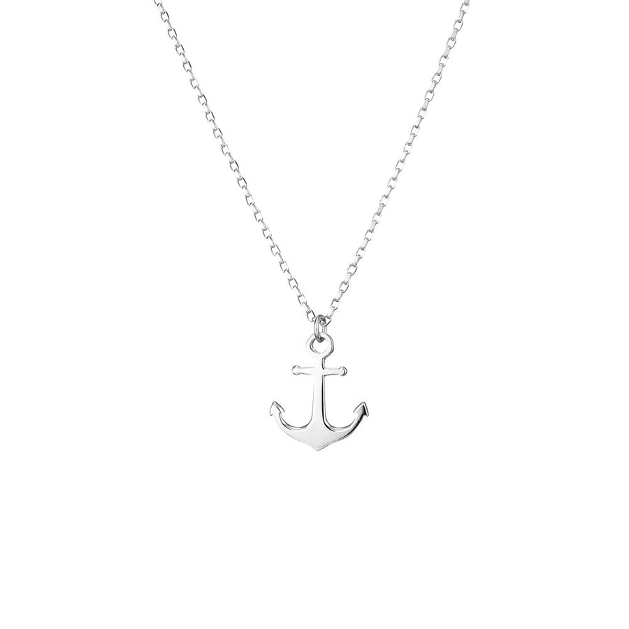 Anchor necklace; Sterling silver necklace