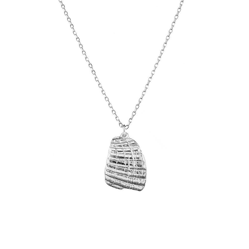 Shell Necklace; Sterling Silver Shell Necklace