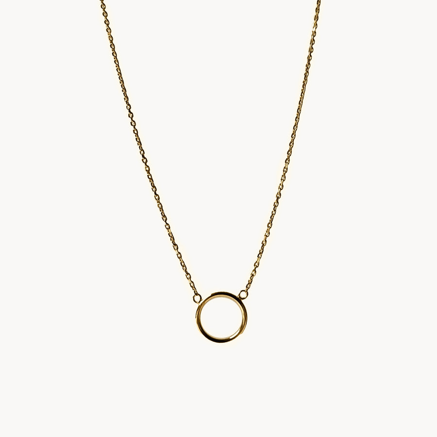 Single Circle 9ct Gold Necklace