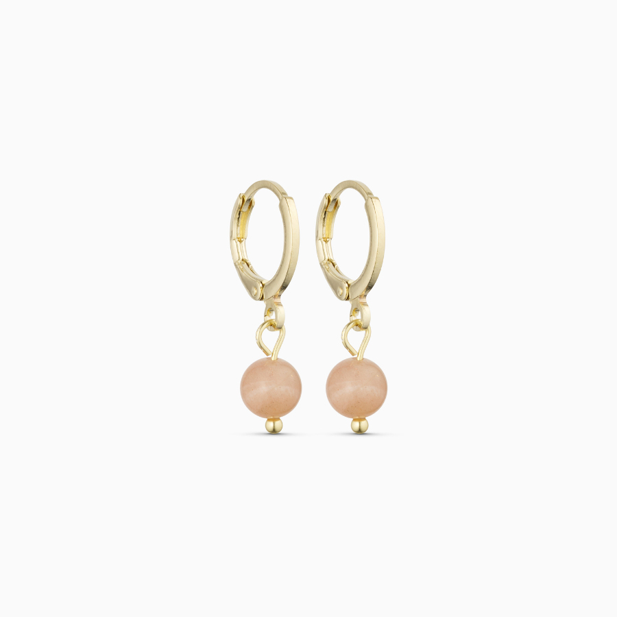 Ava Sunstone Huggie Earrings