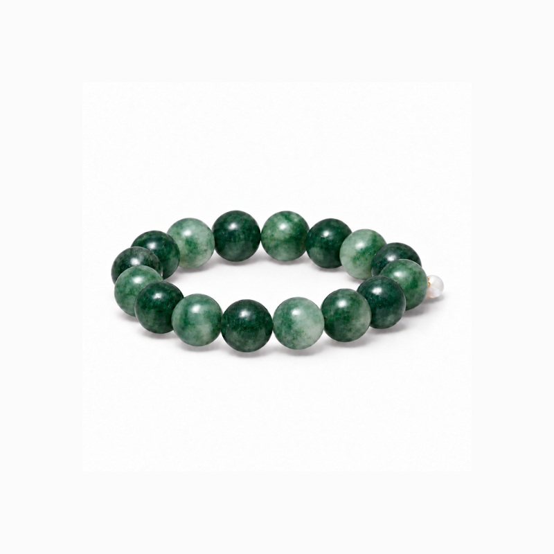 Chunky Green Moss Agate Bracelet