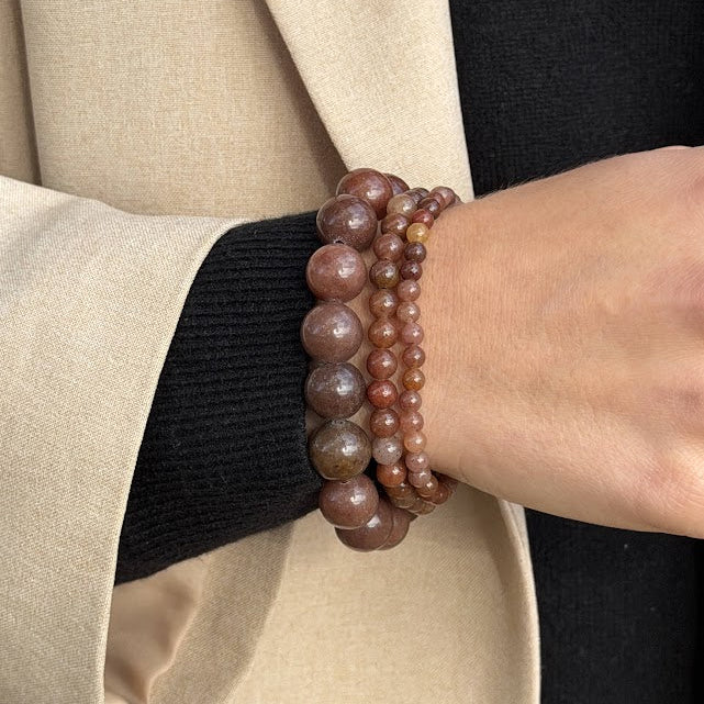 Chunky Purple Brown Aventurine Bracelet
